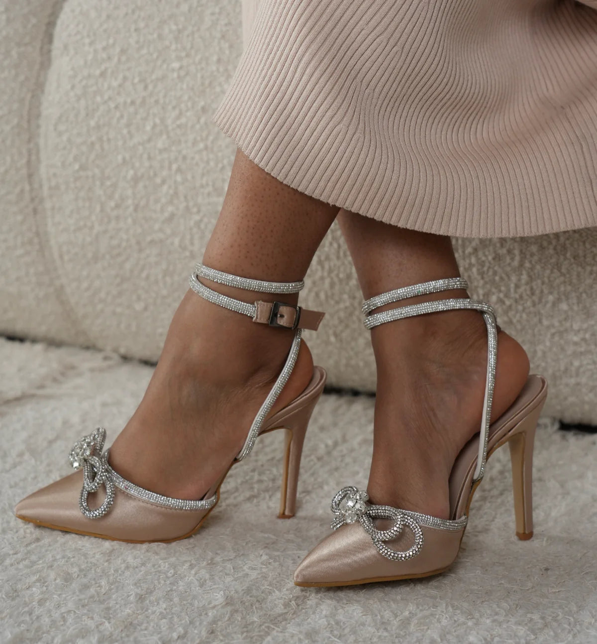 Selma Beige Heels - Shoes By Armel